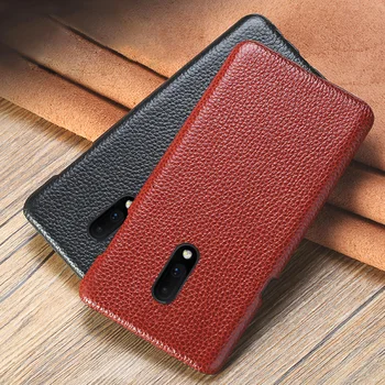 

Genuine leather Phone Case For Oneplus 7 7T Pro 6 6T Case For 7PRO 3 3T 5 5T Cowhide Litchi texture Back cover