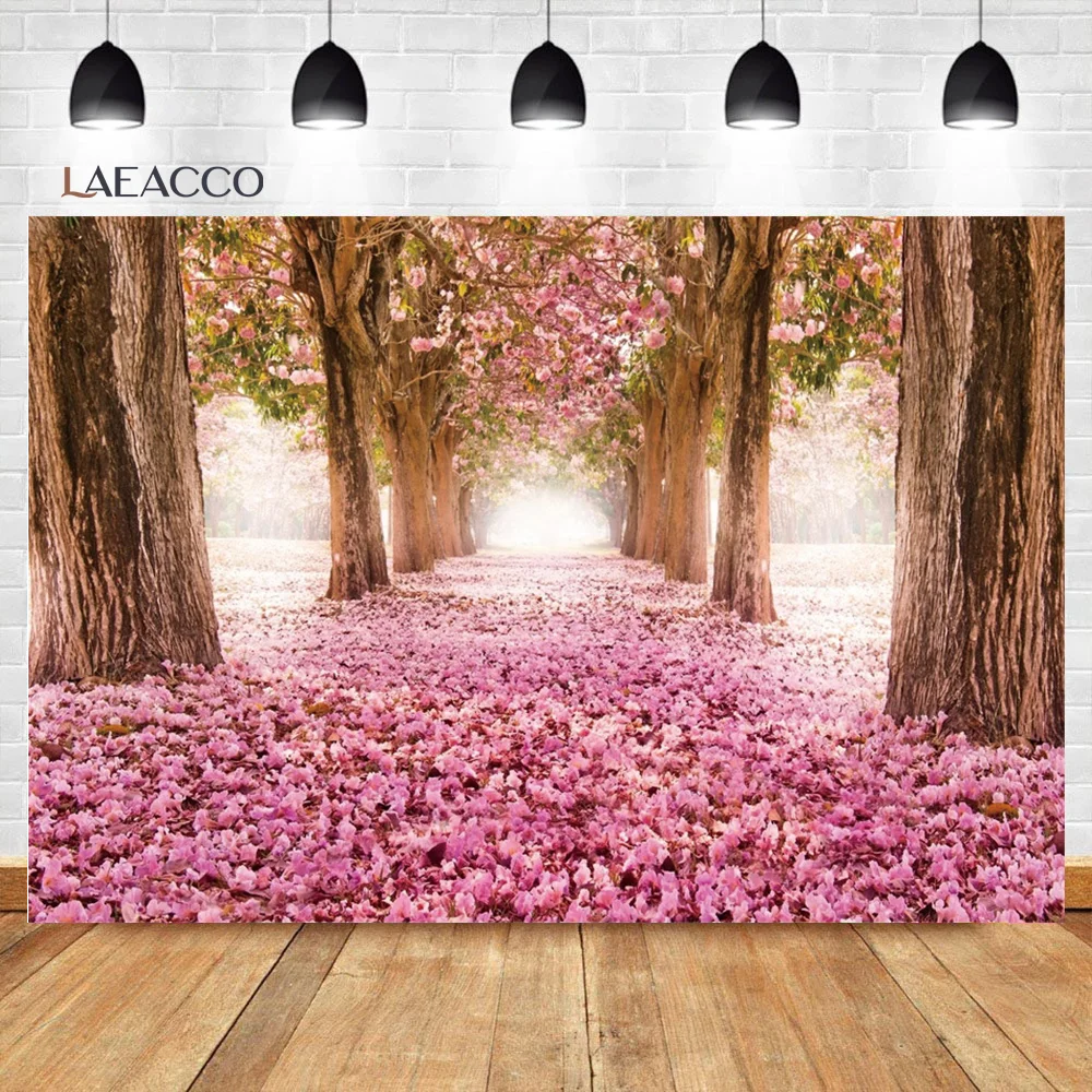 

Laeacco Spring Sea Of Flowers Real Forest Park Photography Background Interior Decor Baby Poster Portrait Photography Backdrops