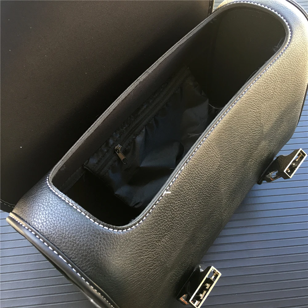Motorcycle Fork Bag PU Leather Luggage Saddle Bag Storage Tool Pouch Universal For Sportster XL883 XL1200 High Capacity Rider motorcycle saddlebag motorcycle luggage motorcycle tool pouch