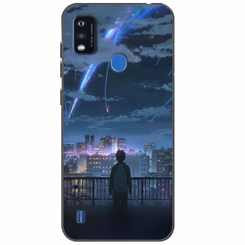 Shockproof Black Soft Silicone Phone Cover with Wolf and Cat Design - Stylish and Durable Protection