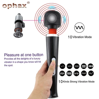 

OPHAX Electric Magic Wand 10 Speeds Handy Full Body Massage Tools For Foot Head Neck Waist Massage Relaxation EU Plug