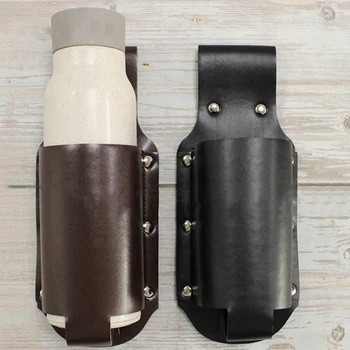 

Beer Bottle Holster Holder Portable PU Leather Hands Free for Camping Drinks hh88