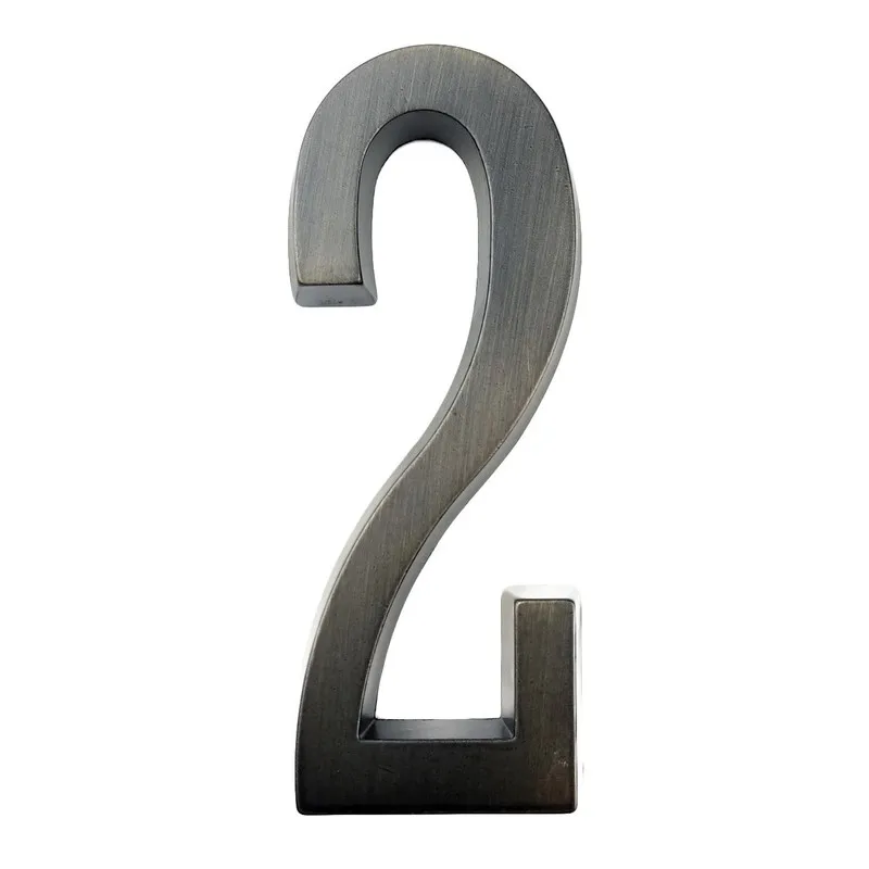 

10cm Self-Adhesive House Number Door Home Address Mailbox Numbers for House Digital Door Outdoor Sticker Sign #2 Aged Bronze