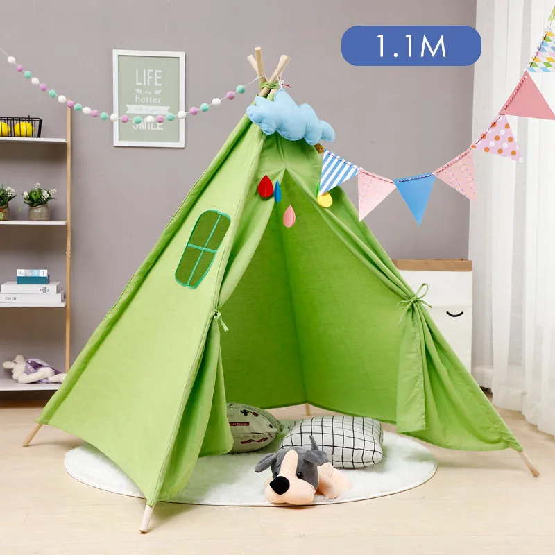 1.1M coton Carva tente pour enfants Portable enfants tente Tipi Tipi maison pour enfants intérieur cabane pour enfants Playhouse bébé tentes