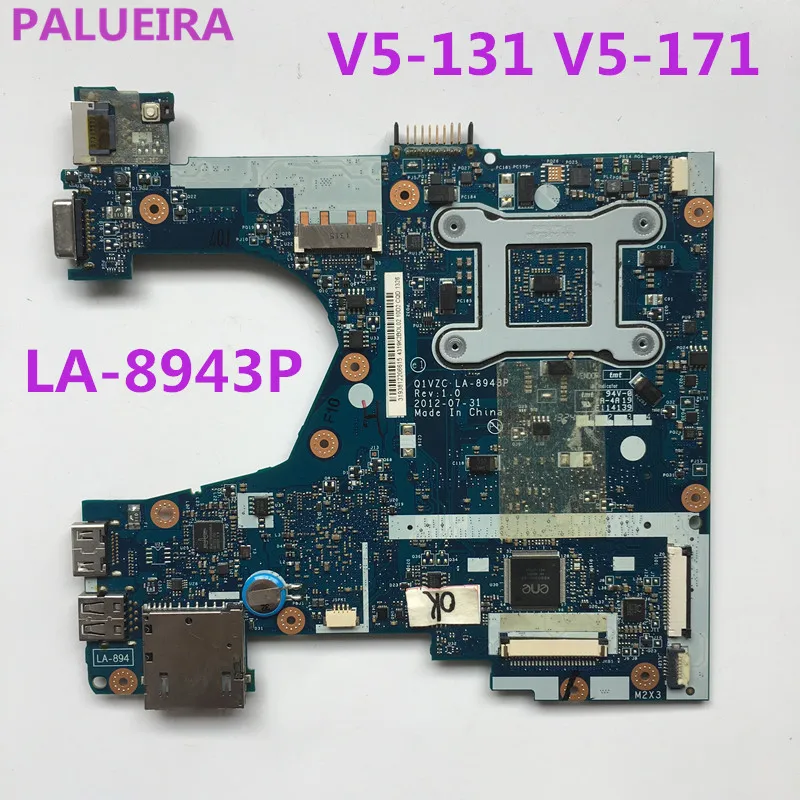 PALUBEIRA NBM8911003 материнская плата для Acer aspire V5-131 V5-171 Travelmate B113-E B113-M с Процессор Q1VZC LA-8943P тестирование работы перфорация