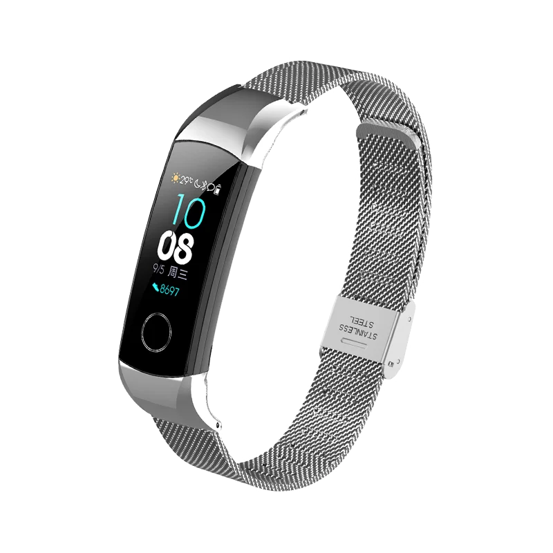 Металлический браслет ремешок для huawei honor Band 5/4 стандартная версия Смарт-Браслет спортивный браслет группа honor Band 4 нержавеющая сталь - Цвет: 7469