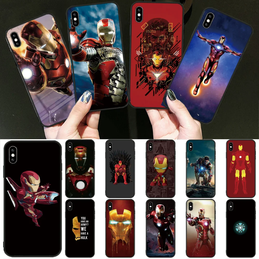 Чехол для телефона LJHYDFCNB Marvel Iron Man из ТПУ мягкий силиконовый чехол iPhone 11 pro XS MAX 8 7 6 6S