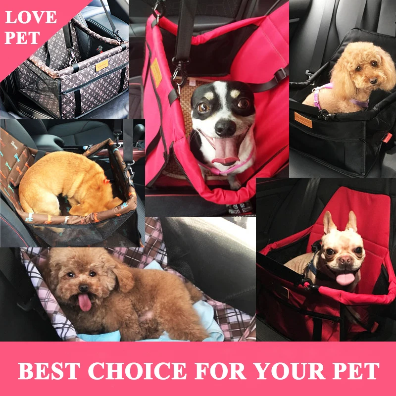 E-FOUR автомобильное сиденье для собак, обновленная модель, переносное сиденье для собак с клипсой, поводок для безопасности и одеяло для собак, идеально подходит для маленьких