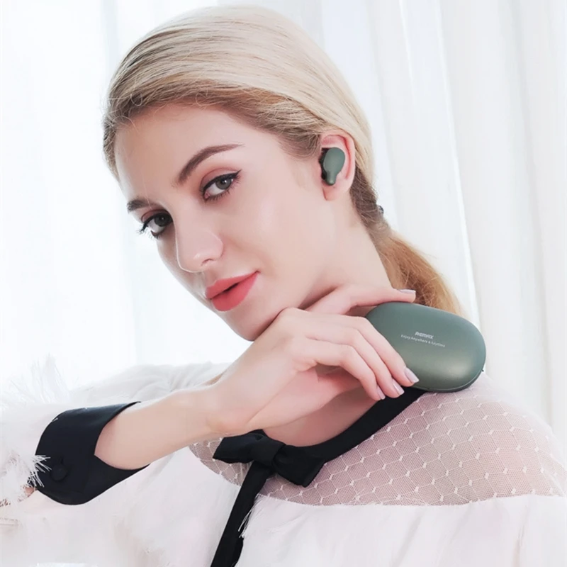 Remax Tws-3 Беспроводные Bluetooth спортивные наушники Hifi бас шумоподавление игровая гарнитура отпечаток пальца наушники для Iphon