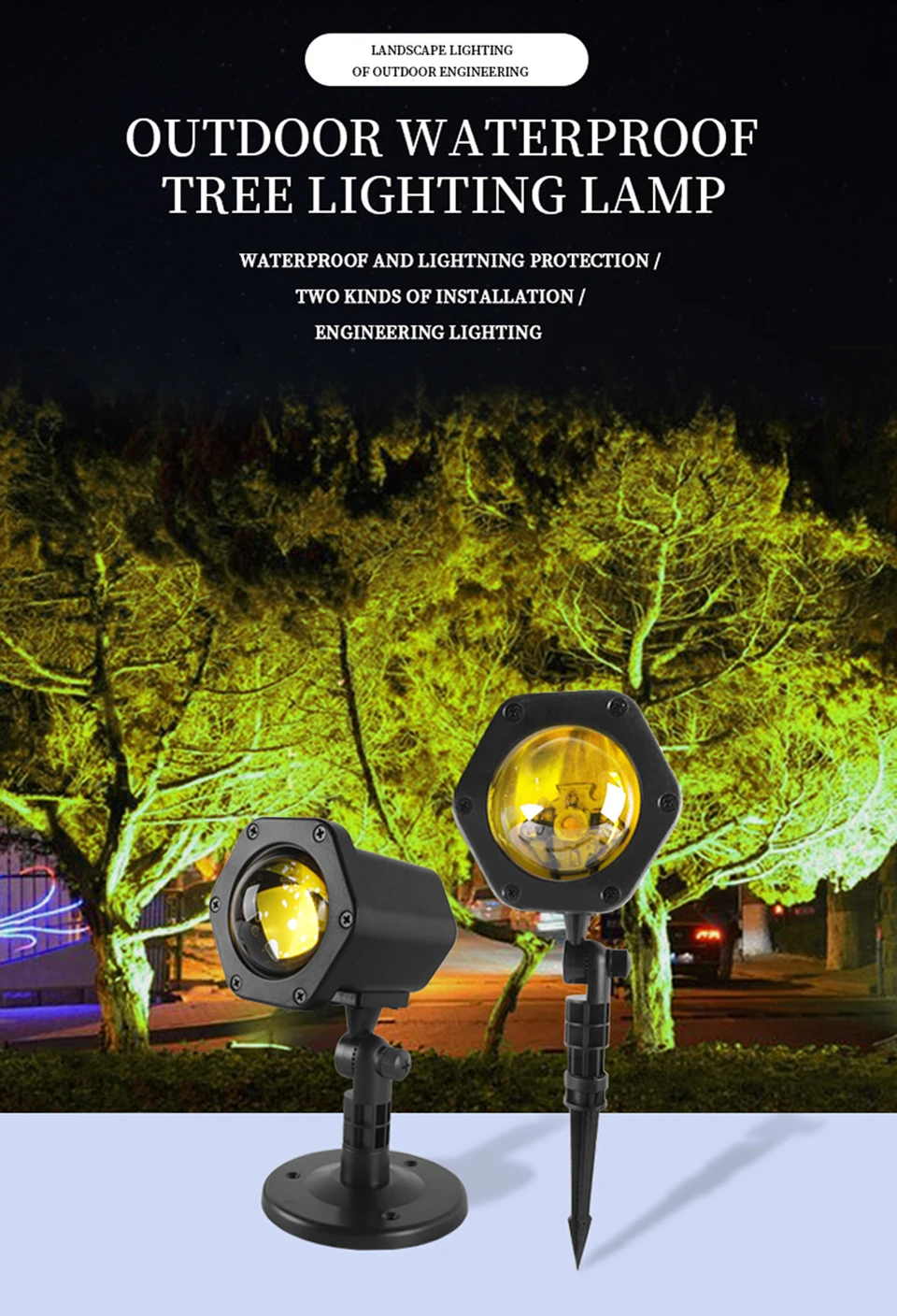 Waterproof Tree Light Waterproof Spotlight LED Stage Moving Laser Light DJ KTV L