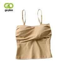 GOPLUS 2019 Spring Summer Womans Sexy Sleeveless Crop Top Female Casual Chic Shirts Moda Mujer Camis Camisole For Women C7196