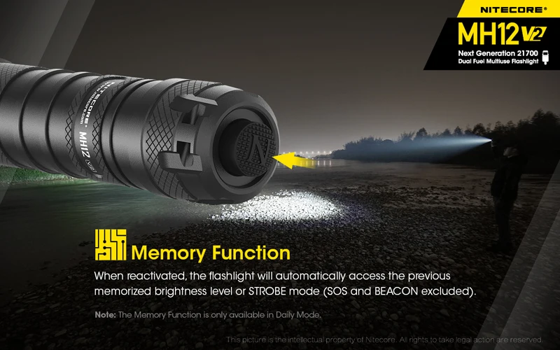 NITECORE MH12 V2 1200 Lumens 21700 Multiuse Flashlight (24)