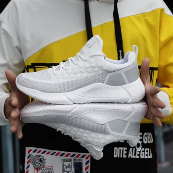 

2020 Mens Casual Shoes Fashion Male Sneakers Air Cushion Breathable Sports Running Shoes PU Mesh Tenis Masculino Adulto Men Shoe