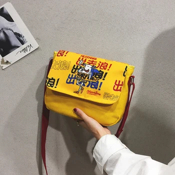 

Women Handbags Shoulder Bags 2019 New Hot Fashion Female Cartoon Embroidery Students School Bags Messenger Bags Crossbody Bags