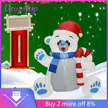 Светодиодный Рождественский надувной медведь Санта Клаус, семейная светящаяся игрушка для украшения двора, рождественский подарок, игрушки для детей, детские игрушки# E30