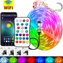 

Wifi 5050 RGB Led Strip Light Led Luces Tape Diode Ribbon Bluetooth-compatible Adapter smart For Room TV navidad Christmas