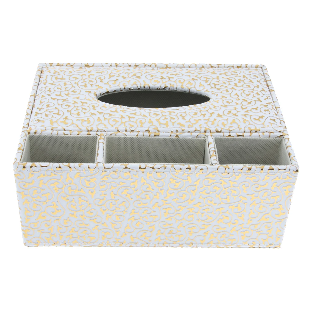 PU Leather Tissue Box Paper Home Car Phone Holder Dispenser Organizer for Home Living Room R=Tabletop Decor Car Office Use