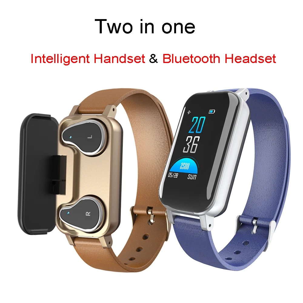 

GSS T89 Smart Watch Bluetooth5.0 Headphone Call Reminder Heart Rate Blood Pressure Monitor Smartwatch for Men Women