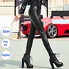 Autumn Winter Women Thin Velvet PU Leather Pants Female Sexy Elastic Stretch Faux Leather Skinny Pencil Pant Women Tight Trouser ► Photo 2/6