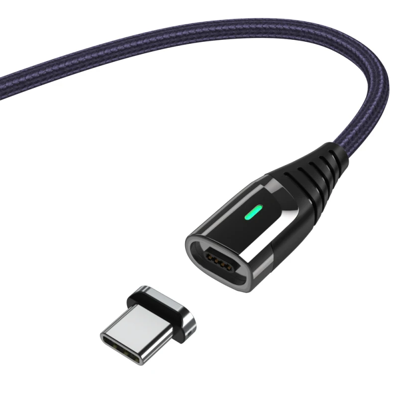 Магнитное зарядное устройство Essager Micro USB кабель для iPhone samsung провод для быстрого заряда Шнур usb type C type-C магнитные кабели для мобильных телефонов - Цвет: Navy