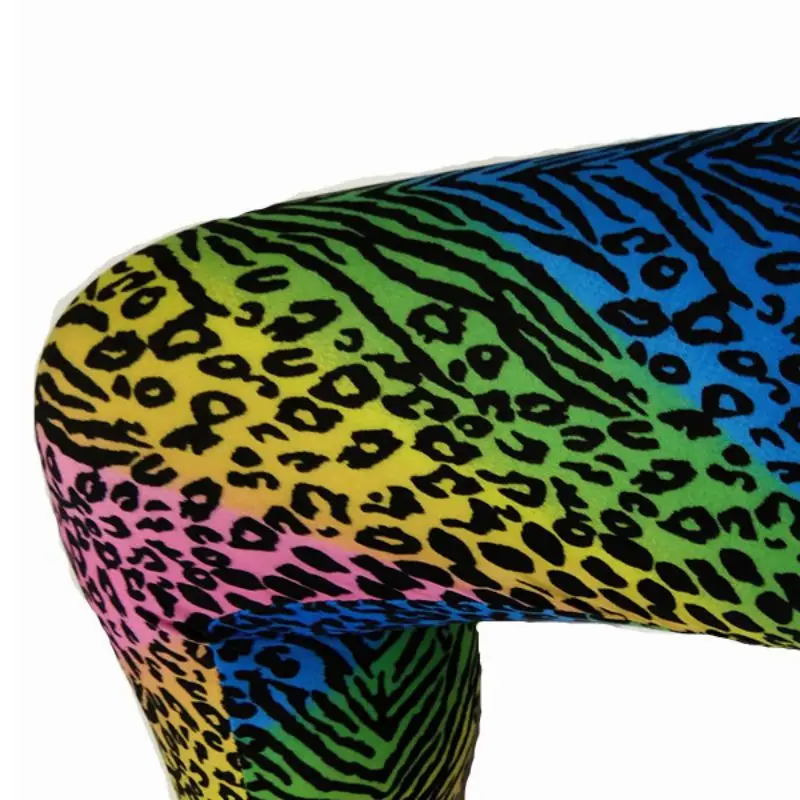 Popular Color Neon Leopard Print Leggings Female Stretch Milk Silk Pants Neon Zebra Leopard Leggings