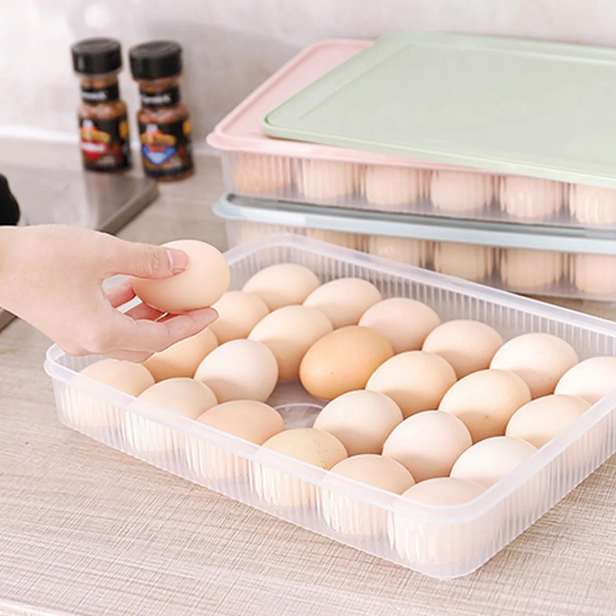 24 Сетки Коробка для хранения яиц холодильник коробка защиты пищевых продуктов