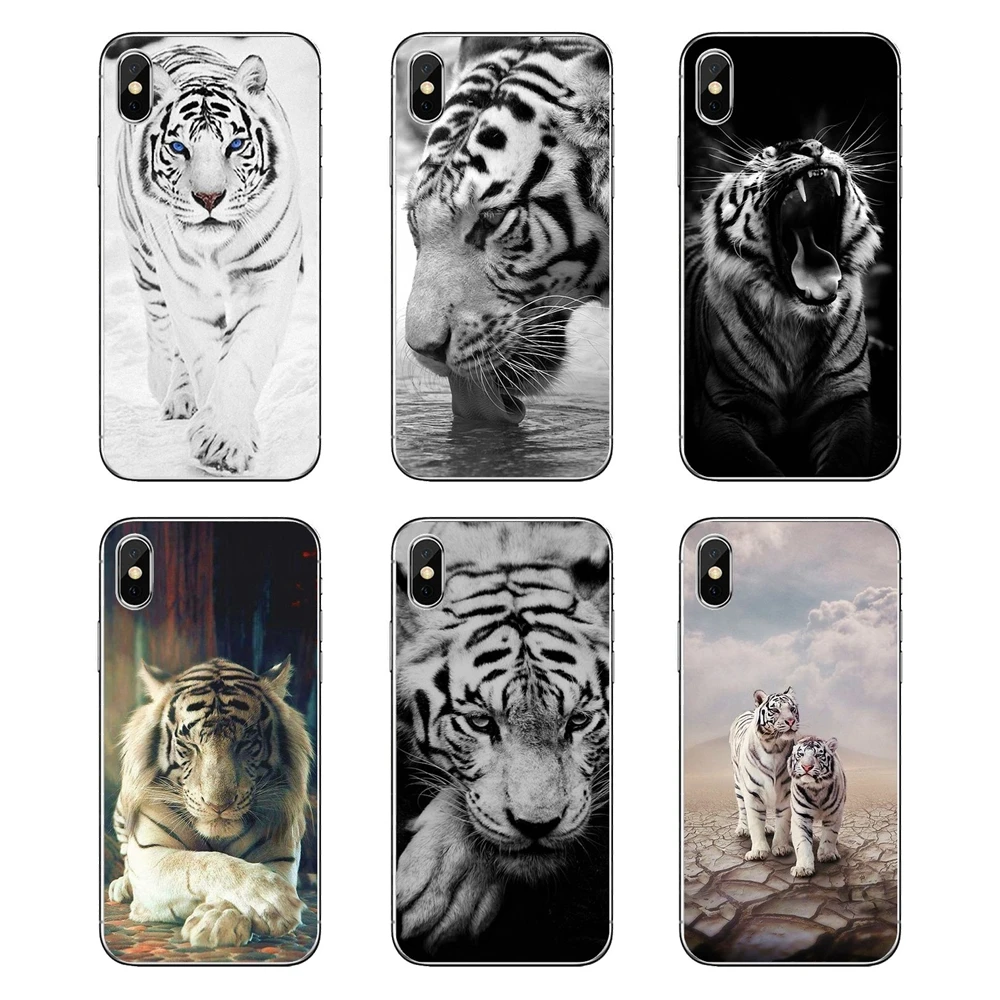 Transparent Soft Cases Covers an animal White tiger burning bright For Nokia 2 3 5 6 8 9 230 3310 2.1 3.1 5.1 7 Plus |
