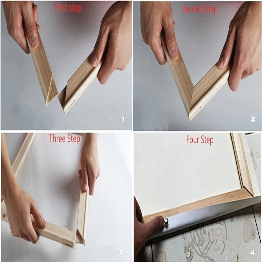 DIY натуральный твердый деревянный фоторамка для алмазной живописи Внутренние Рамки деревянная фоторамка холст настенная художественная Растяжка картины