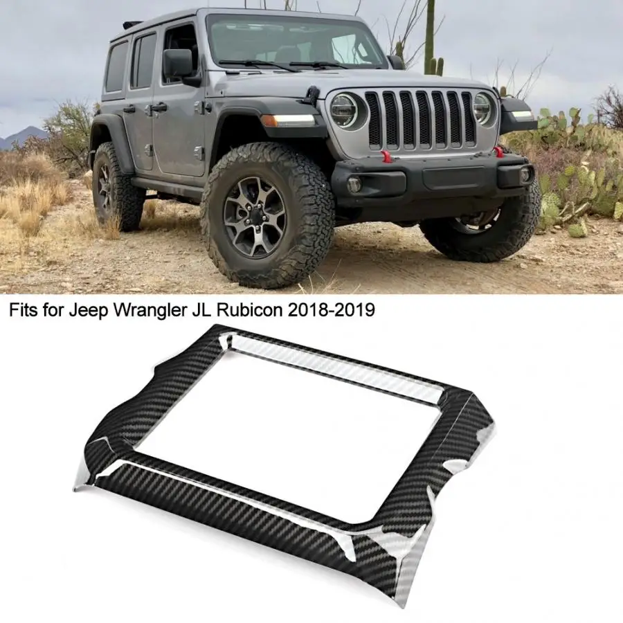 Araba aksesuar 8.4in Автомобильная gps навигационная панель отделка рамы подходит для Jeep Wrangler JL Rubicon- углеродное волокно