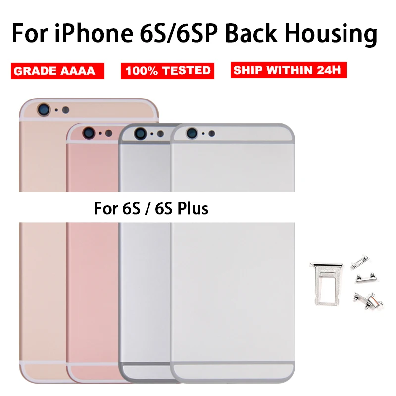 

AAA+++ For iPhone 6S 6s plus Housing Case Battery Cover Middle Frame Replacement Back Housing Cover For iphone 6S Plus with logo