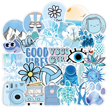 

100Pcs VSCO Stickers blue Girl Thing Cool Waterproof Stickers For Laptop Skateboard Motorcycle car Pack Decal Girls Stickers