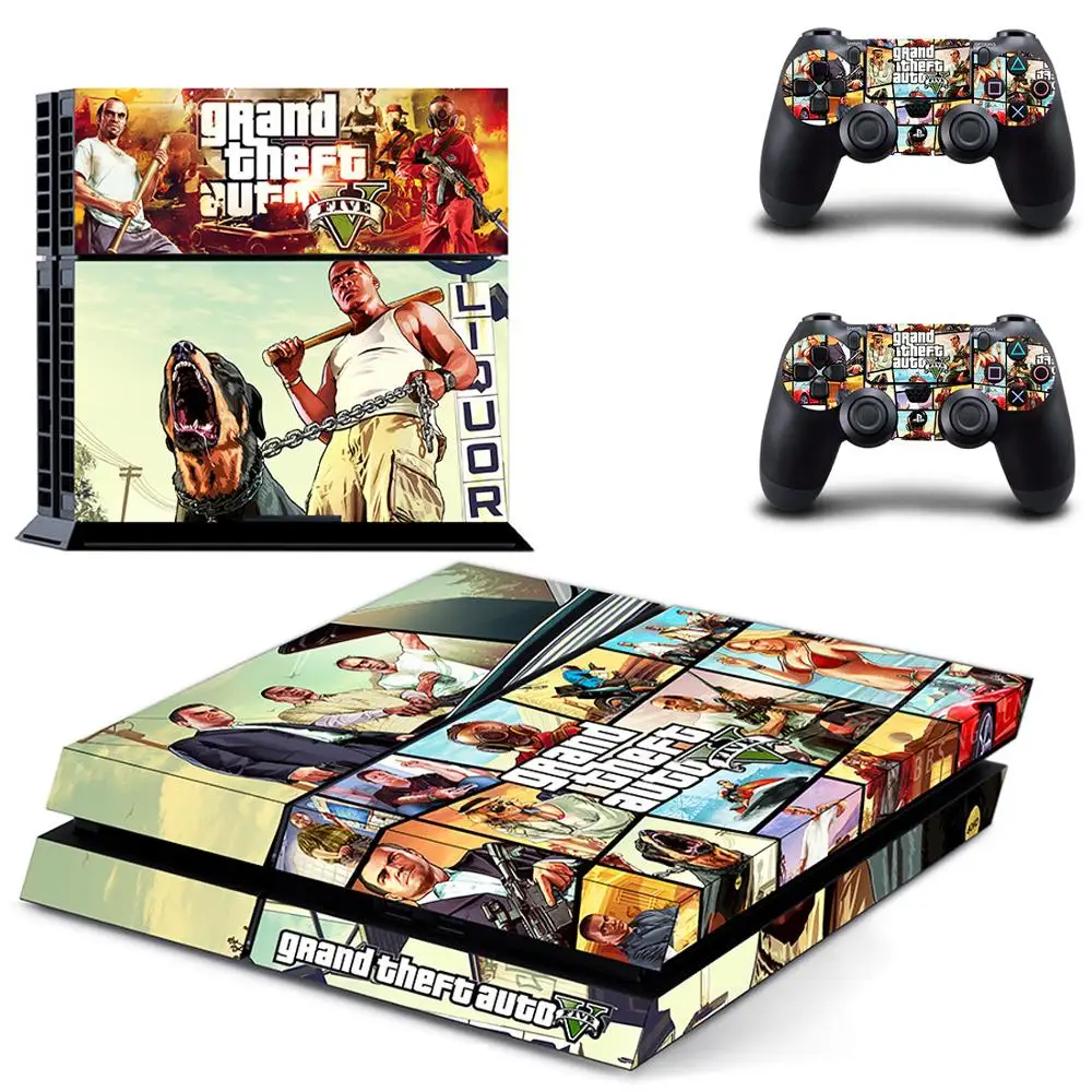Наклейка s GTA 5 наклейка для PS4 PS 4 наклейка Play station 4 виниловые наклейки крышка Pegatinas для playstation 4 консоль и 2 контроллера