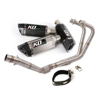 Slip On Motorcycle Exhaust Front Link Tube And 51mm Vent Pipe Aluminum Exhaust System For Honda CBR250 2018-2020