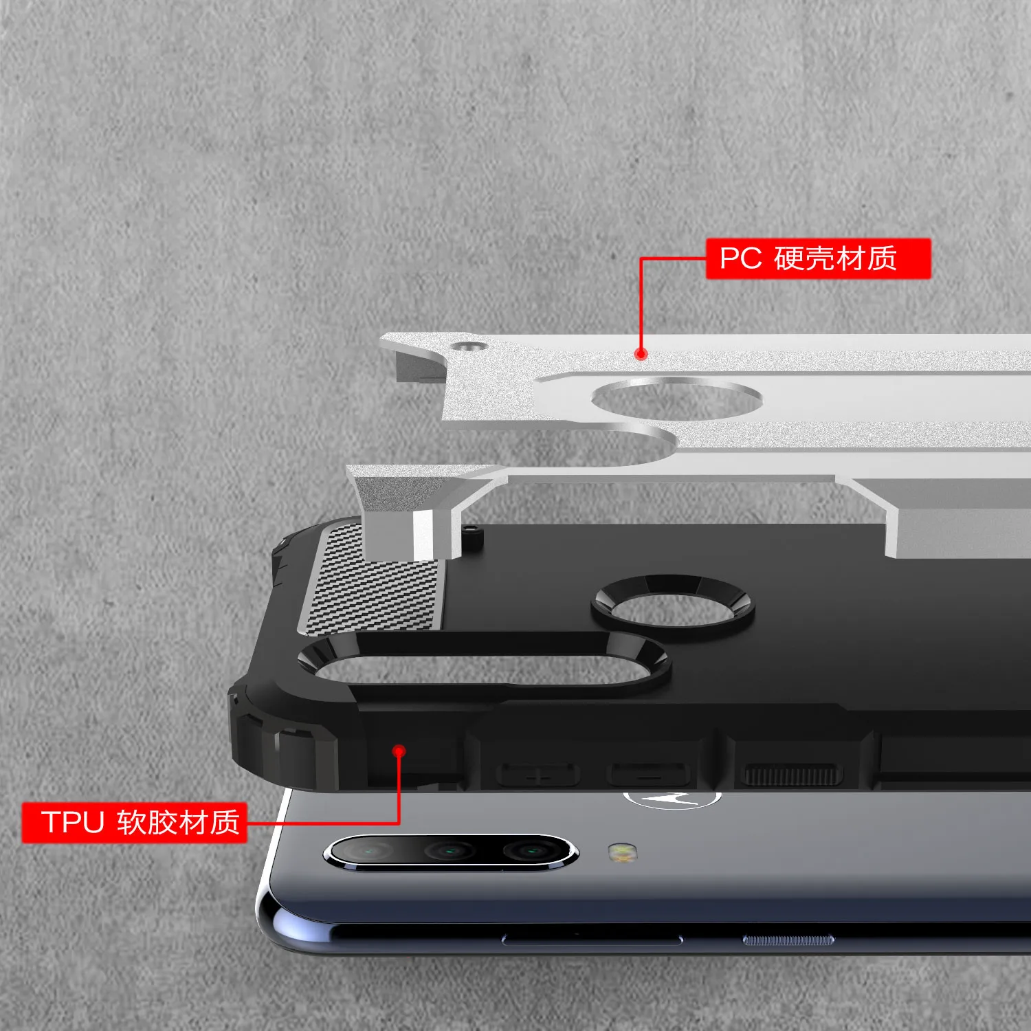 Для Coque Motorola One Action Case 6,3 дюймов Heavy Armor тонкий жесткий резиновый жесткий силиконовый чехол для телефона Motorola One Action Case