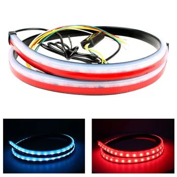 

100cm Car LED Flexible 3rd High Brake Light Strip Rear Windshield Stop Signal Super Sticky Double-sided Tape