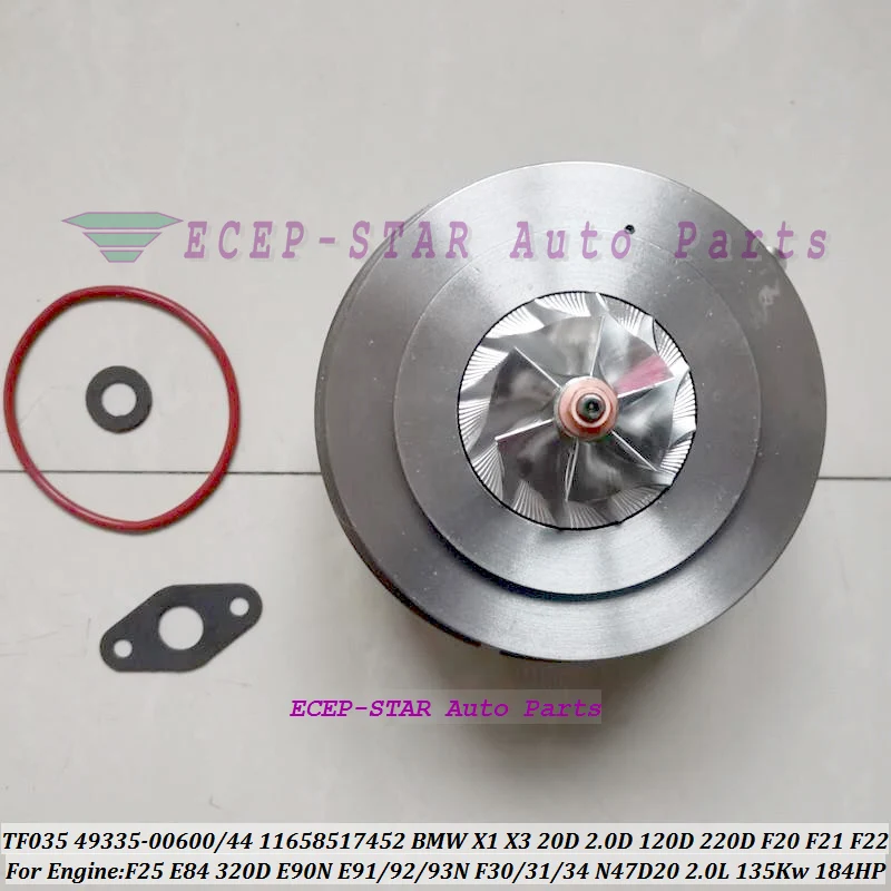 Turbo Cartridge CHRA TF035 49335-00600 49335-00644 11658517452 core For BMW X1 X3 20D 2.0D F25 E84 135Kw 184HP N47D20 2 (2)