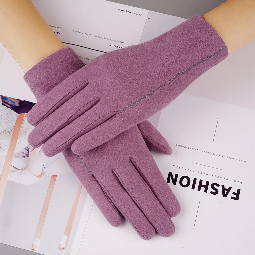 purple YU XUE QING дышащие женские перчатки с сенсорным экраном тонкие водительские наручные перчатки Весна Осень Зима теплые варежки - Цвет: purple