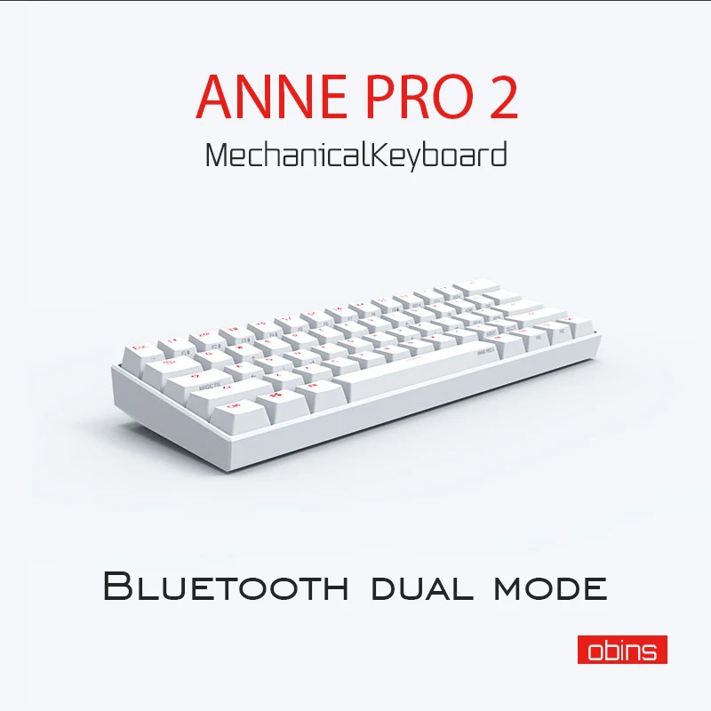 Миниатюрная портативная беспроводная клавиатура ANNE Pro 2 Bluetooth 60% RGB механическая