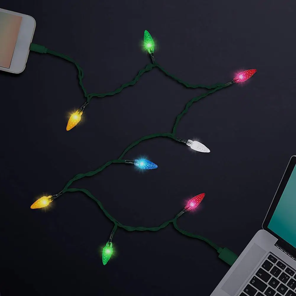 Счастливого Рождества светильник Led Usb кабель зарядное устройство светильник ing шнур для HUAWEI Xiaomi для iPhone