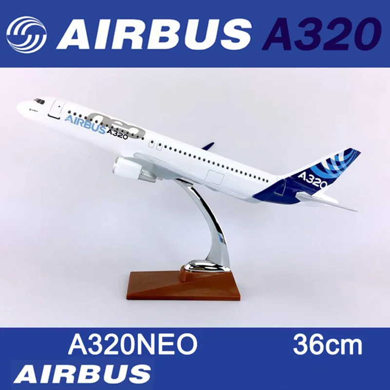 1/100 коллекционные 36 см Airbus A320NEO игрушечные модели самолетов авиалайнеров литье под давлением пластиковый сплав классический самолет подарки для детей