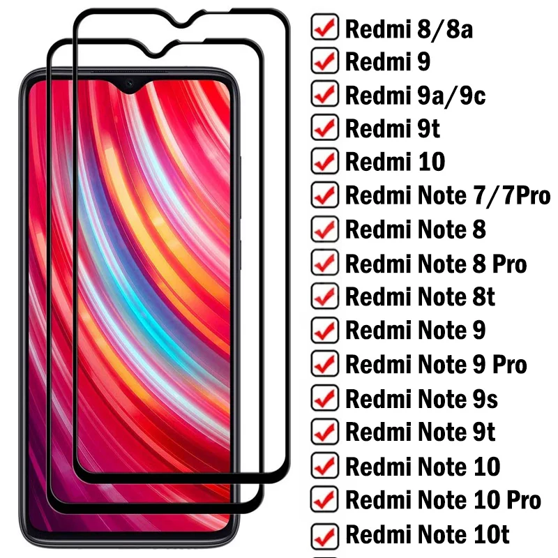 Закаленное стекло 15D для Xiaomi Redmi 8 8A 9 9A 9C 9T защитная пленка экрана Note 10 Pro Max 8T 9S 10S |