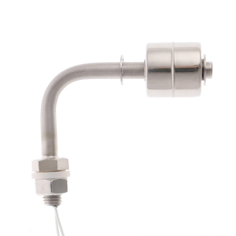 OOTDTY Stainless Steel Float Switch Right Angle Vertical Head Liquid Water Tank Level Sensor