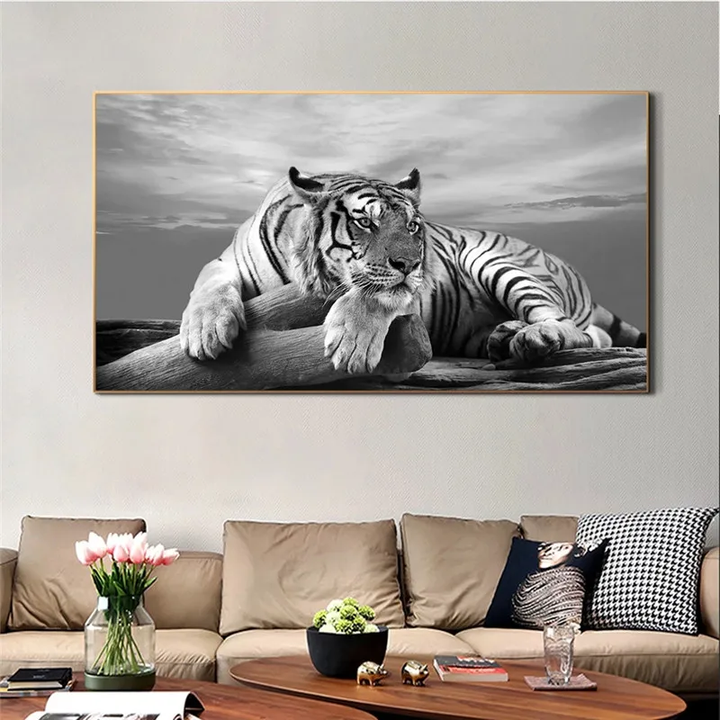 Tiger Animal Abstract Concept Canvas Art Picture Print Decorative Wall