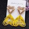 New Design Statement Big Drop Earrings for Women Fashion Vintage Geometric Heart Round Hollow Metal Earrings Jewelry ► Photo 3/6