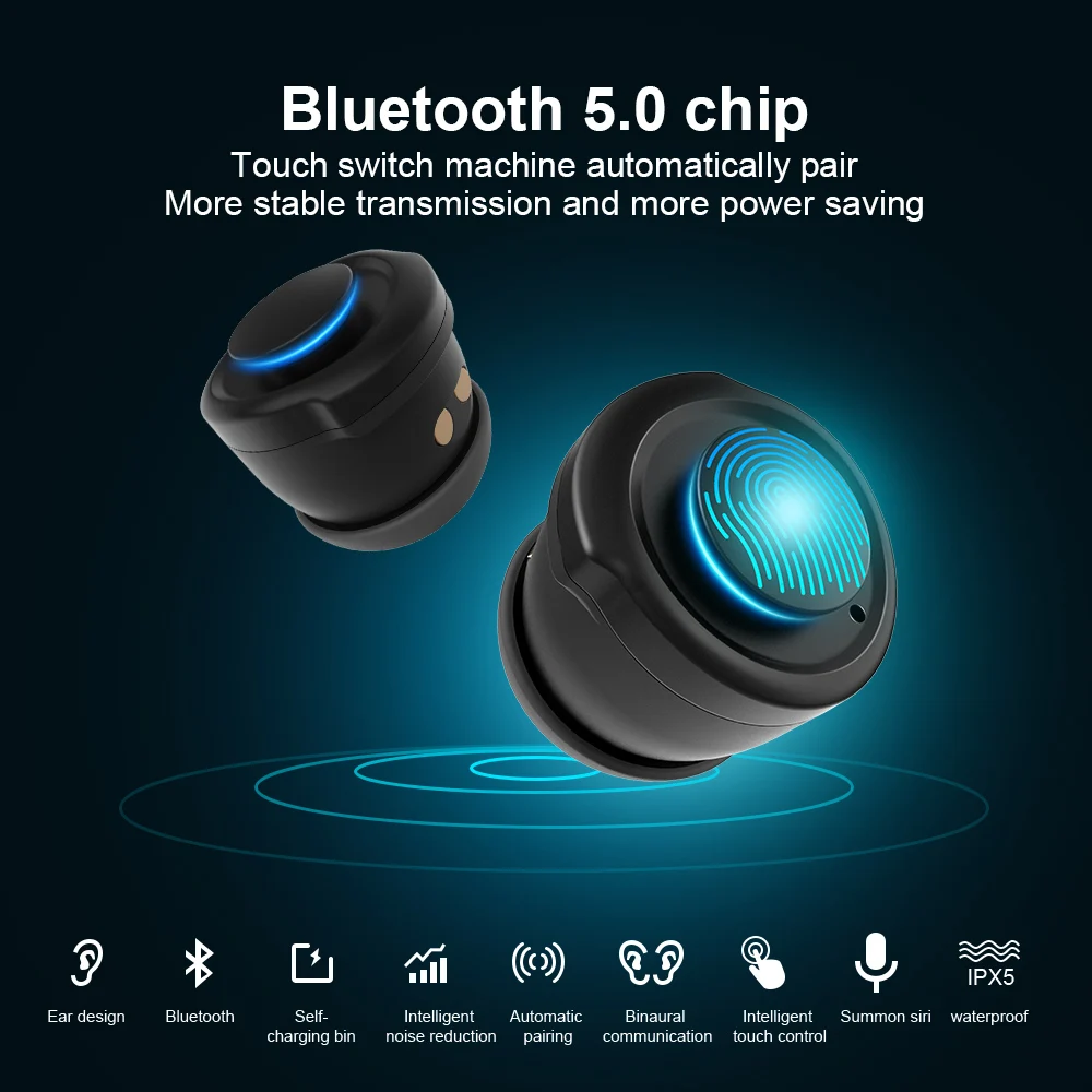Femperna, беспроводные наушники, двойные, Bluetooth, наушники, наушники, ответ на вызов, дыхательный светильник, фитнес, умный Браслет, умные часы