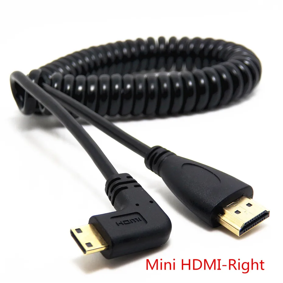 

High-Speed Spring Micro/Mini HDMI to HDMI Cable Gold-Plated Supports Ethernet Audio Return Cabo for HDTV XBox Tablet