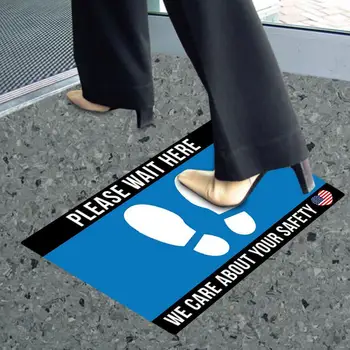 

1pc Socially Isolated Floor Sticker Decals Public Area Safety Sign Mark For Shops/hospitals/factories/banks/pharmacies Dist N6I2
