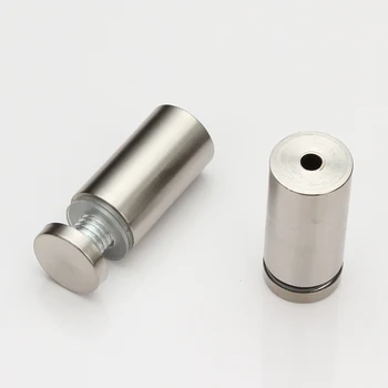 

100Pcs/Lot D12*H20mm Stainless Steel Barrel Advertising Sign Acrylic Glass Standoff Stand off Spacer