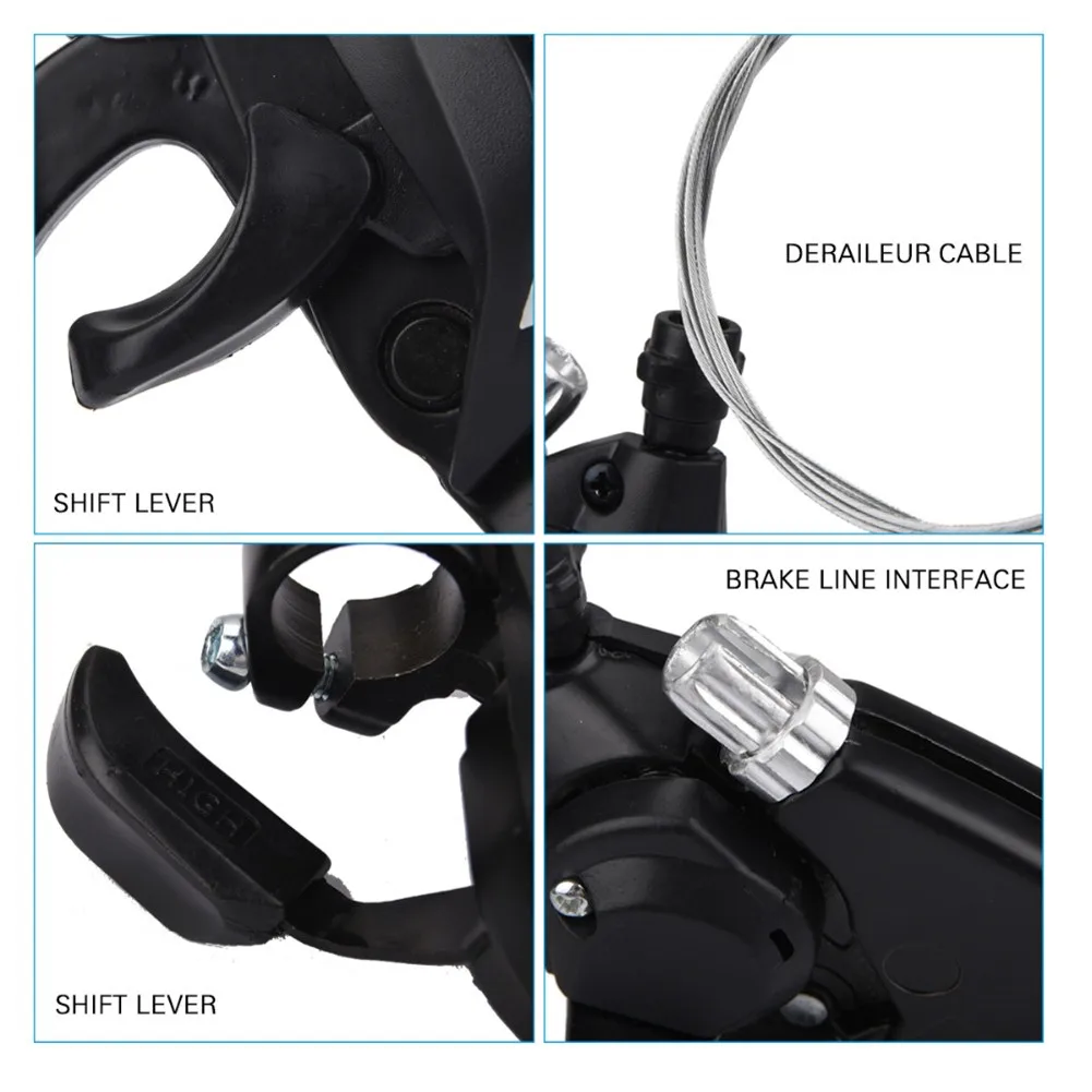 Bike Shifters EF51-7 /EF51-8 Mountain Bike Brake Lever Shifter Set Aluminum Alloy 3x7/3x8 Speed