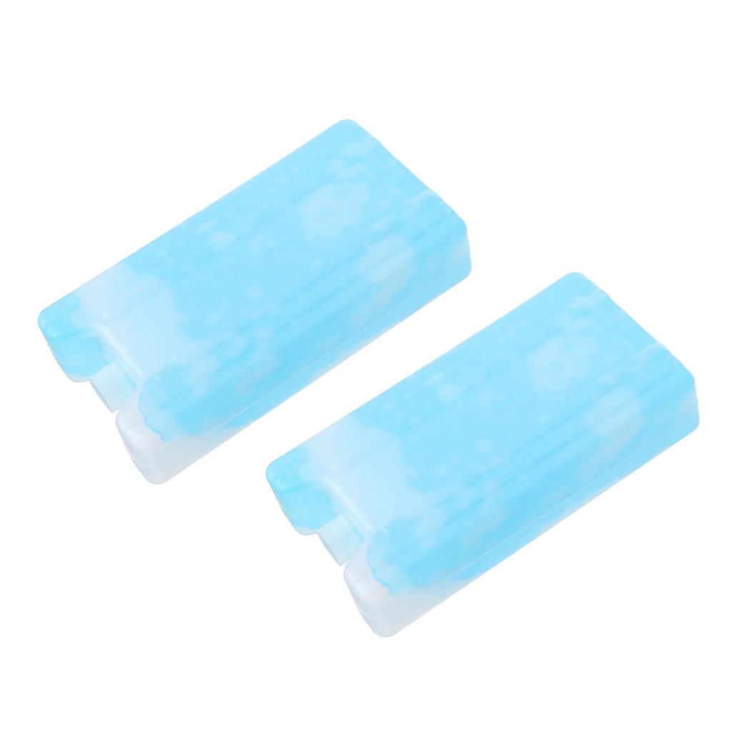 2pcs/set Reusable Ice Pack for Outdoor Camping Picnic Fishing Travel Home Office Lunch Box/ Lunch Freezer/ Cooler Bag